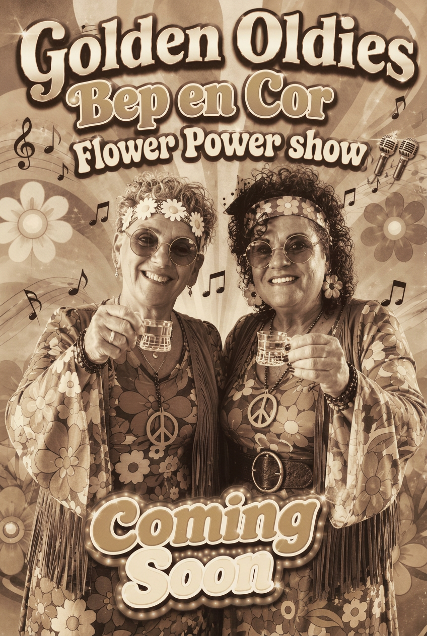Poster van de nieuwe Flower Power Show van Bep en Cor
